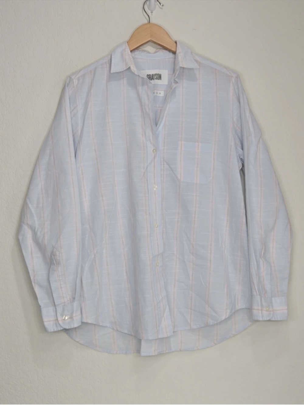 Grayson By Frank & Eileen The Hero Shirt Button Up Size 03 Cotton Striped Women